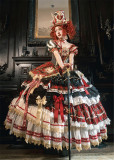 Flowers and Pearl Box -Sacred Heart- Gorgeous Birthday Party Prom Retro Vintage Classic Princess Lolita OP Dress