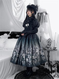Nn Star -The Shadow of The Cemetery- Retro Gothic Lolita JSK, Headband and Headbow