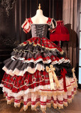 Flowers and Pearl Box -Sacred Heart- Gorgeous Birthday Party Prom Retro Vintage Classic Princess Lolita OP Dress
