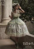 Urtto -Lily Girl- Elegant Countryside Classic Lolita JSK and Hat