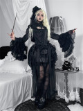 LeMiroir -Saint- Snakeskin Pattern Gothic Lolita Bolero, Corset Topwear with Tailing, Mermaid Skirt and Overskirt