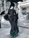 LeMiroir -Saint- Snakeskin Pattern Gothic Lolita Bolero, Corset Topwear with Tailing, Mermaid Skirt and Overskirt