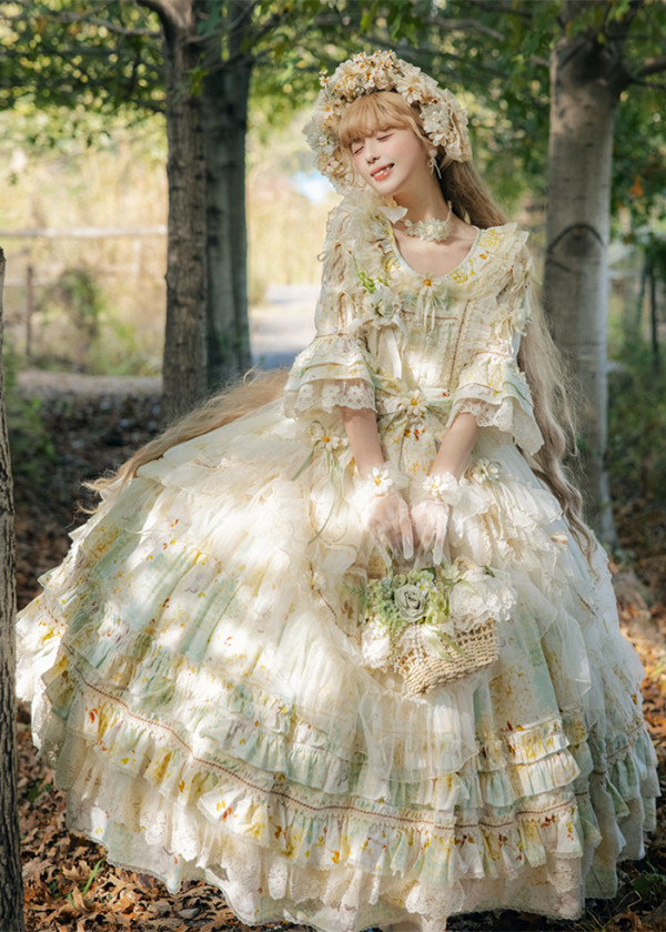 Cat Fairy -Daisy- Countryside Classic Lolita OP Dress