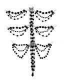 LeMiroir -Saint- Snakeskin Pattern Gothic Lolita Bonnet, Hat and Chest Chain