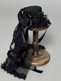 LeMiroir -Saint- Snakeskin Pattern Gothic Lolita Bonnet, Hat and Chest Chain