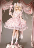 FelinaeCookieLolita -Koyuki Strawberry- Sweet Classic Lolita OP Dress and Accessories