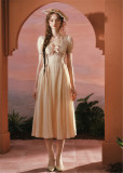 LaceMade -Sunset Rose- V Neck Victorian French Retro Classic Vintage Homecoming Bithday Party Prom Casual Lolita Dress