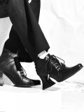 Echoes of the Night Banquet - Genius PU Square Toes Chunky Heel Vampire Evil Retro Classic Vintage Gothic Halloween Lolita Shoes