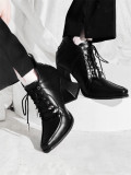 Echoes of the Night Banquet - Genius PU Square Toes Chunky Heel Vampire Evil Retro Classic Vintage Gothic Halloween Lolita Shoes