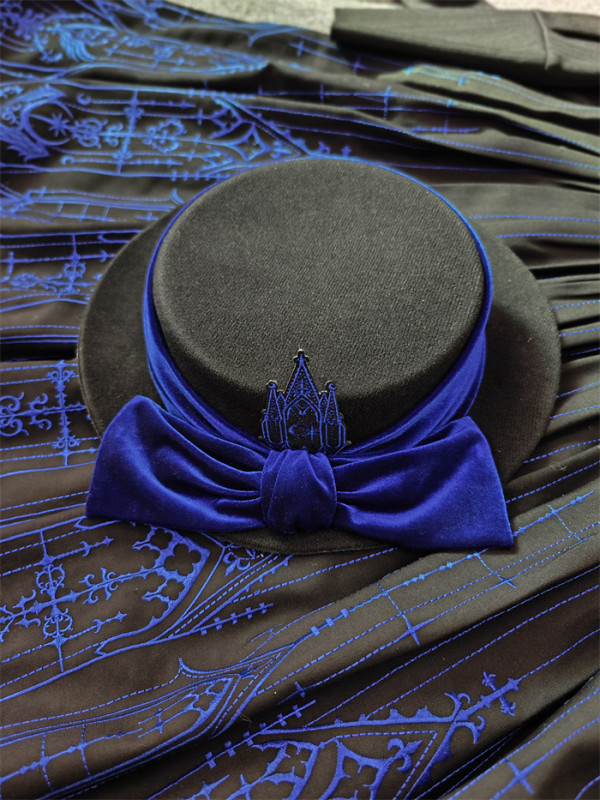 Milu Orig -Window of Dreams- Embroidery Velvet Gothic Lolita Hat