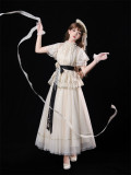 Ode to The Moonlight - Elegant Classic Casual Lolita Blouse, Skirt and Accessories