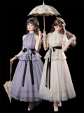Ode to The Moonlight - Elegant Classic Casual Lolita Blouse, Skirt and Accessories