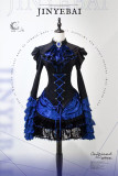 Curtainfall Moment - Elegant Gothic Lolita Blouse, Corset Velvet Skirt and Accessories