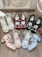 Strawberry Love - Kawaii Cute Lace Bow Cross Strap Heart Buckle Round Toe Strawberry Heel Sweet Mary Jane Lolita Shoes