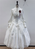 Susin -Bone Mass- Embroidery Lace Gothic Lolita Blouse, Corset, OP Dress, Embroidery Skirt and Accessories