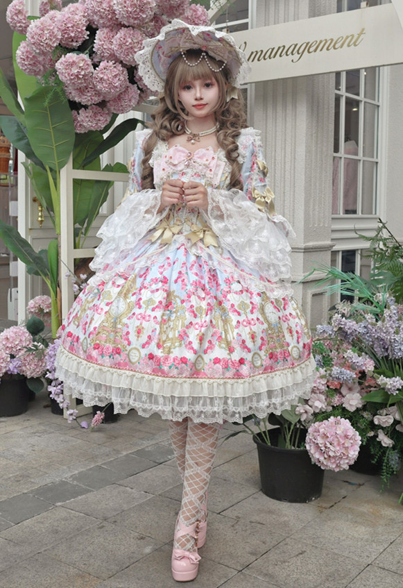 Sugar Girl -Rosemary Court Rite- Sweet Lolita OP Dress and Bonnet