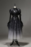 LilithHouse -Phantom Knight- Ouji Gothic Lolita Short Jacket, Corset Topwear and Long Skirt