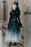LilithHouse -Phantom Knight- Ouji Gothic Lolita Short Jacket, Corset Topwear and Long Skirt