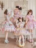 Twins Bear -Macaron- Sweet Lolita JSK, OP Dress and Overall Dress