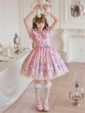 Twins Bear -Macaron- Sweet Lolita JSK, OP Dress and Overall Dress