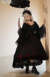 Lingxi -Nightmare Lilith- Victoria Gothic Lolita OP Dress, Overskirt, Arm Sleeves and Choker