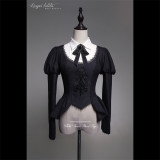 Lingxi -Striped Chronicles- Preppy Gothic Lolita Topwear, Skirt, Necktie and Hairclips