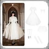 Withpuji -Nothingness- Nun Gothic Lolita OP Dress Set