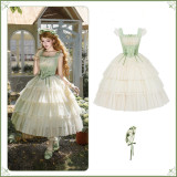 Withpuji -Lily of the Valley Whisper- Embroidery Corset Classic Casual Lolita JSK, Bolero and Hat
