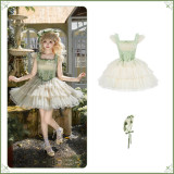 Withpuji -Lily of the Valley Whisper- Embroidery Corset Classic Casual Lolita JSK, Bolero and Hat