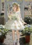 Withpuji -Lily of the Valley Whisper- Embroidery Corset Classic Casual Lolita JSK, Bolero and Hat