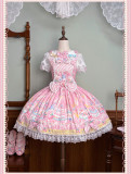 Twins Bear -Macaron- Sweet Lolita JSK, OP Dress and Overall Dress
