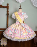 Twins Bear -Macaron- Sweet Lolita JSK, OP Dress and Overall Dress