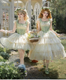 Withpuji -Lily of the Valley Whisper- Embroidery Corset Classic Casual Lolita JSK, Bolero and Hat