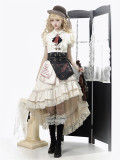 Your Princess -Lost Chapter- European Preppy Steam Punk Lolita Blouse with Neck Tie, Skirt and Corset Set