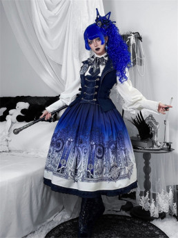 ScepterEmber -Clockwist Loop- Gothic Lolita Vest, Blouse, Skirt and Accessories