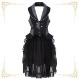 Immortal Thorn -Immortal Rabbit's Invitation- Elegant Retro Vintage Boystyle Prince Ouji Lolita Long Vest Jacket