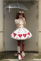 Sugar Cookies -Sweetheart Asylum- Sweet Nurse Gothic Lolita OP Dress and Nurse Hat