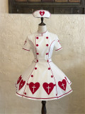 Sugar Cookies -Sweetheart Asylum- Sweet Nurse Gothic Lolita OP Dress and Nurse Hat