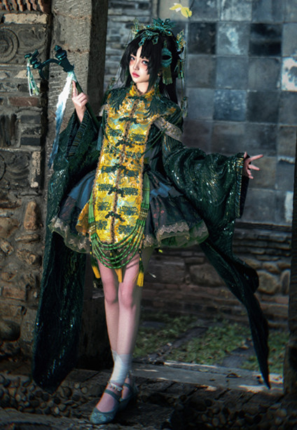 YourHighness -Sanxingdui Bronze Tree- Chinese Qi Lolita Dress Full Set
