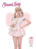 Cute Kawaii Harajuku Patchwork Dress