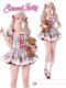 Cute Kawaii Harajuku Blue Plaid Dress and Red Bloomer
