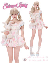 Cute Kawaii Harajuku Patchwork Dress