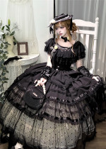 Untitled Poem of Dusk - Elegant Classic Lolita OP Dress and Accessories