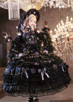 Cat Fairy -Dancing Butterflies in Moonlight- Gorgeous Birthday Homecoming Prom Rococo Wedding Tea Party Princess Lolita JSK with Arm Sleeves