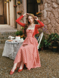 LaceMade -Afternoon Berries Tea- French Countryside Homecoming Birthday Prom Party Plaid Casual Lolita Dress and Bolero