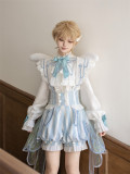Unknown Star -The Angel Treaty- Boystyle Prince Ouji Lolita Topwear and Salopettes Set