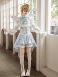Unknown Star -The Angel Treaty- Boystyle Prince Ouji Lolita Topwear and Salopettes Set