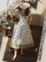 LaceMade -Wild Cherry- Retro Vintage French Birthday Prom Party Sweet Cute Casual Lolita Dress and Bolero