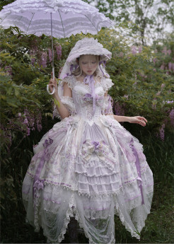 Star Cat -Floral Wall Birds- Elegant Classic Lolita JSK and Accessories