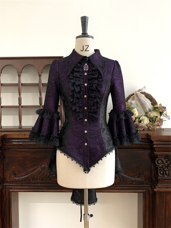 Little Dipper - Boystyle Konoda Lace Middle Bell Sleeves Ouji Lolita Blouse